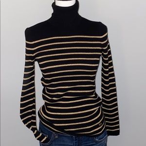 Lauren Ralph Lauren Striped Turtleneck Sweater